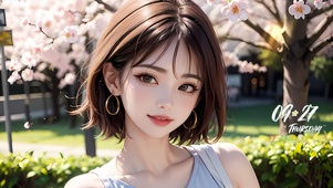 4k元气短发女神