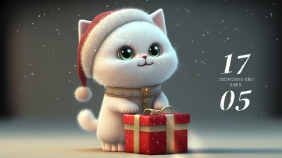 圣诞礼物猫咪