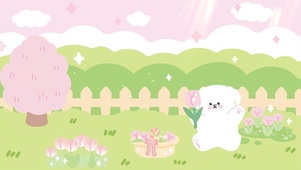 摘花小熊