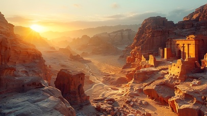 沙漠古代宫殿遗址