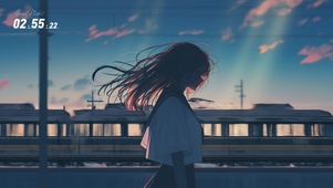 车站动漫少女