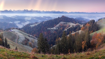 4k-远山云雾（带鱼屏）