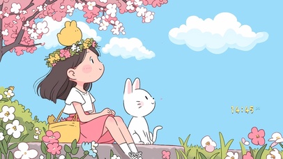 樱花树下的期盼