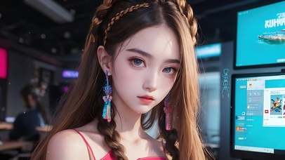 4K清纯高冷电竞美女