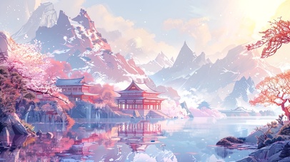 落英缤纷山水之间