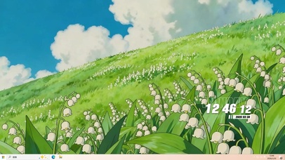 白云树木桌面主题