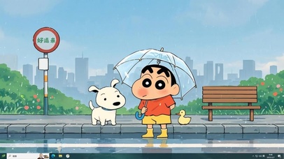 好运来车站小新主题