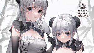 4K熊猫少女旗袍