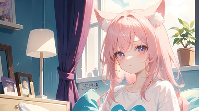 4K唯美清纯可爱猫耳少女