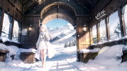 冬日唯美可爱少女