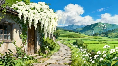 田园诗意藤蔓农舍