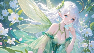 清新唯美森系精灵少女