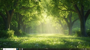 治愈阳光树林—【主题桌面】