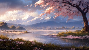 樱花河岸