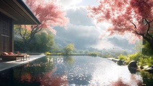 樱花后院小池