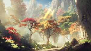唯美秋季山林