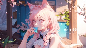 4K可爱清纯猫耳少女