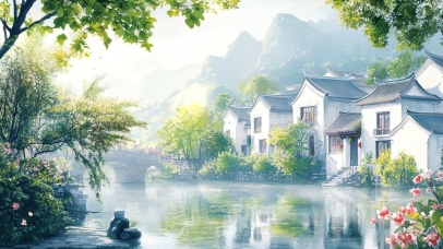 清新静谧水乡风景