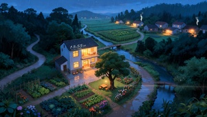 乡村的雨夜