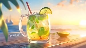 阳光柠檬夏日