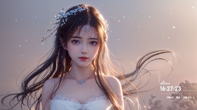 唯美雪花女神