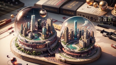 4K微缩赛博朋克上海市