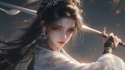 4K 古代侠女 剑 帅气女侠