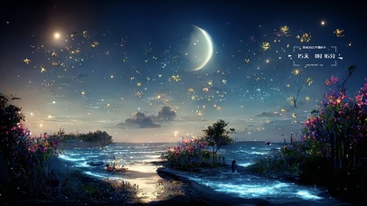 唯美治愈星月夜