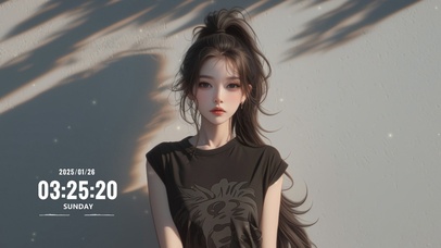 可爱高马尾女孩