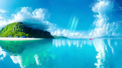 4k蓝色大海青山