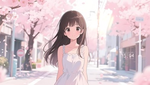 樱花街道女孩