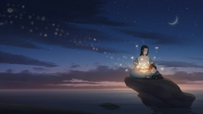 夕阳海洋罗小黑