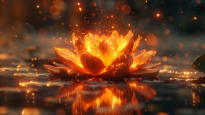 4K 火莲花 灿烂莲花