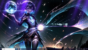 4k梦幻女孩星空科幻女孩