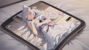 4k手机里的猫咪少女