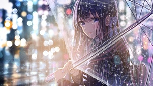 撑伞女孩