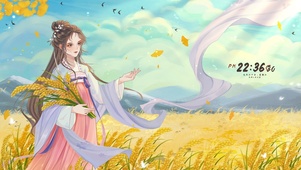 4K唯美古风秋分女神