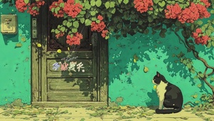 动漫AI小猫插画