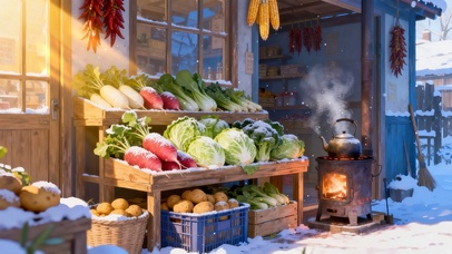 冬日蔬菜店