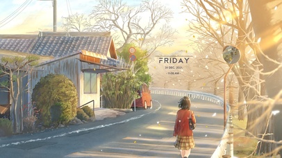 唯美治愈阳光秋林公路