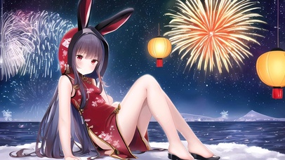 二次元 旗袍兔萝莉