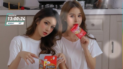 2个清纯可爱女闺蜜