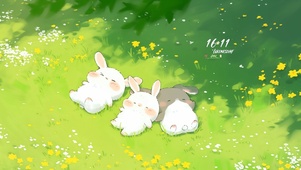 可爱草地小兔