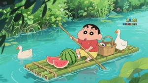 小新划竹筏