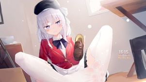白丝长腿美少女