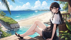 海边阳光浴