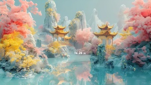 4k水潭仙境阁楼