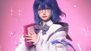 4k可爱白衣短发少女 