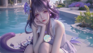 阳光泳池女孩