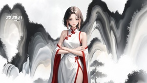 水墨美少女